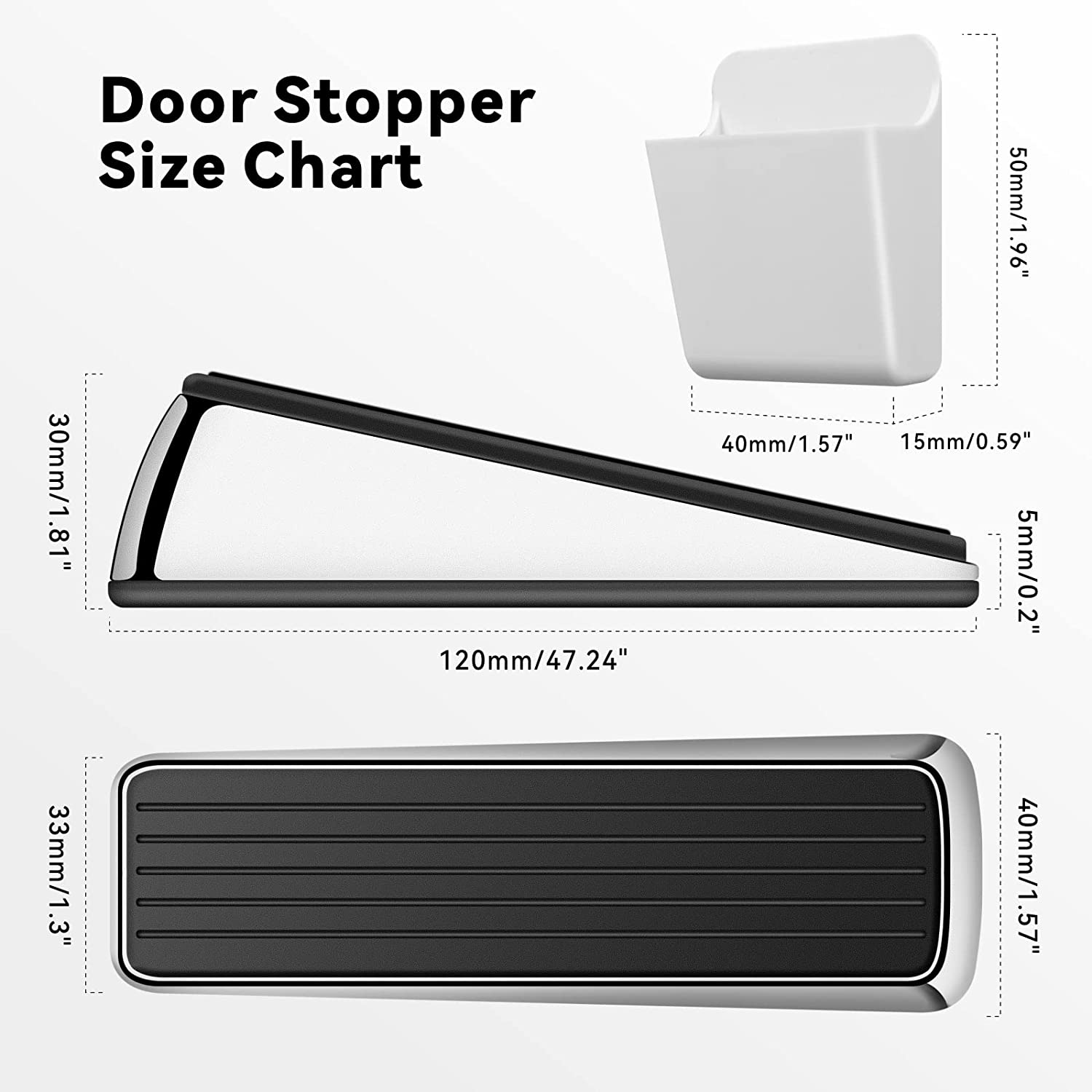 Door Stopper with Organizers (2 Pack)