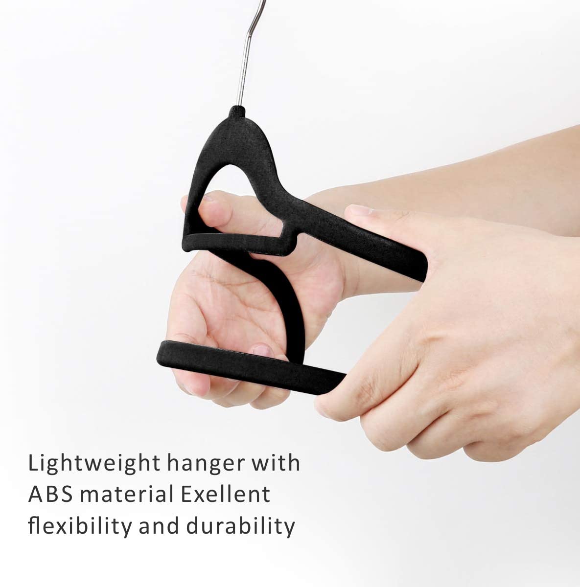 Non-slip Velvet Plastic Hanger