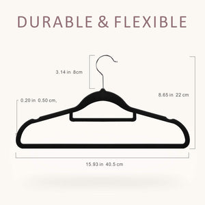 Non-slip Velvet Plastic Hanger