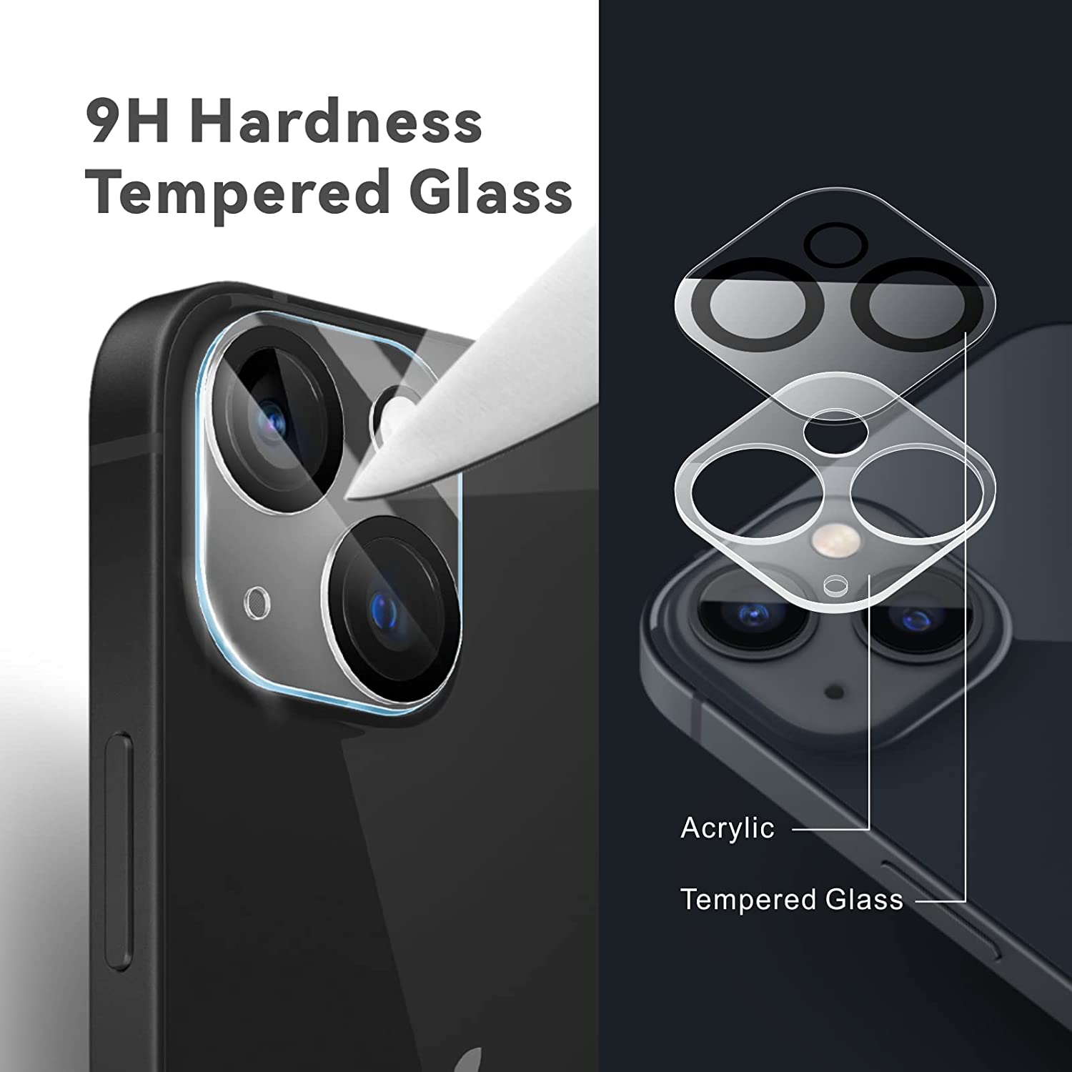 Tempered Glass Camera Lens Protector for iPhone 13/iPhone 13 Mini