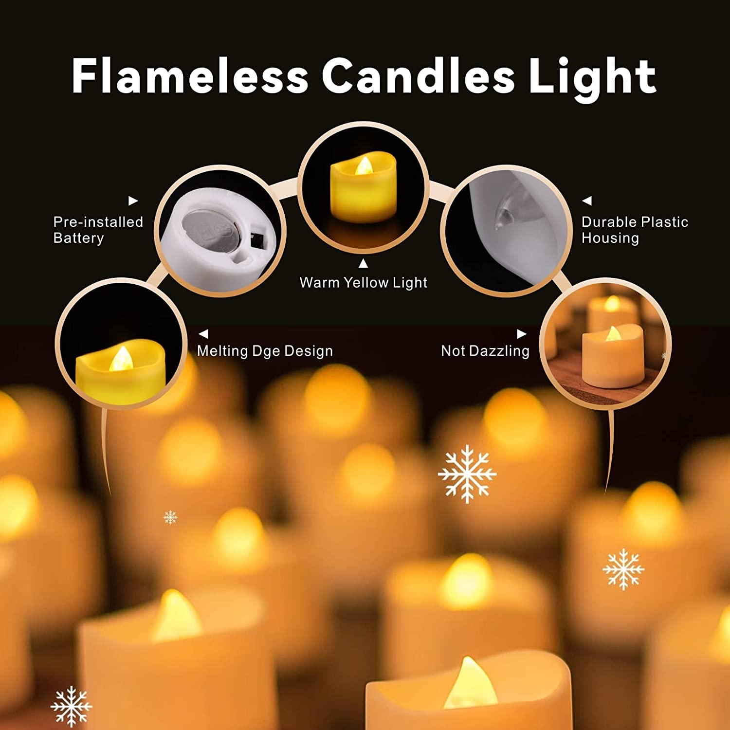 LED Flameless Candles Light 12Pcs